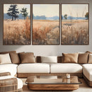 Golden Fields Canvas Wall Art Print – Serene Landscape of