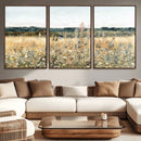 Wildflower Field Wall Art Canvas | Nature-Inspired Landscape
