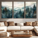 Serenity Forest Wall Art Canvas | Foggy Mountain Landscape
