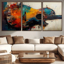 Abstract Guitar Wall Art Canvas | Vibrant Music-Inspired Art by MyGreatCanvas | Canvas Wall Art Prints | Photo Prints & Wall Decor