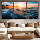 Beach Ocean Sunset on the Sea Wall Art Canvas, Beach Ocean by MyGreatCanvas | Canvas Wall Art Prints | Photo Prints & Wall Decor