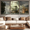 Pirate Ship War Wall Art Canvas Print by MyGreatCanvas | Canvas Wall Art Prints | Photo Prints & Wall Decor