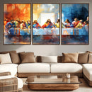 Abstract Watercolor The Last Supper Wall Art