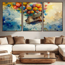 UP-Inspired Floating House with Balloons Canvas Art –