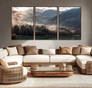 Foggy Mountain Canvas Print Forest Wall Art