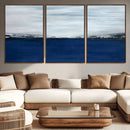 Navy Blue Abstract Wall Art Canvas Print