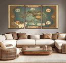 Avatar Wall Art: The Last Airbender Vintage Map - Wall Art