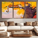 Calvin and Hobbes Tree Scene Canvas Print | 3 Panel Large by MyGreatCanvas | Canvas Wall Art Prints | Photo Prints & Wall Decor