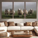 Flock of Sheep in a Mystical Fog – Pastoral Wall Art Canvas by MyGreatCanvas | Canvas Wall Art Prints | Photo Prints & Wall Decor