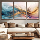 Abstract Flowing Colors Wall Art Canvas Print