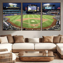 Citi Field Wall Art Print | 3-Panel New York Mets Baseball