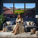 Cincinnati Reds Baseball Canvas Print - American Ball