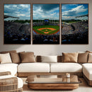 3-Panel Kauffman Stadium Wall Art Print | Large Kansas City