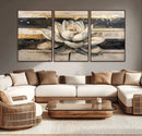 Lotus Flower Wall Art – Framed Abstract Floral Canvas by MyGreatCanvas | Canvas Wall Art Prints | Photo Prints & Wall Decor