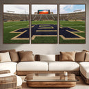 Notre Dame Stadium Giclee Canvas Print | Triptych Wall Art