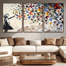 Banksy Graffiti Wall Art Canvas Print: Girl Releasing