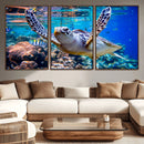 Underwater Sea Turtle Wall Art Canvas Print – Vibrant Ocean
