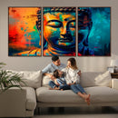 Colorful Buddha Wall Art – Framed Abstract Portrait Canvas by MyGreatCanvas | Canvas Wall Art Prints | Photo Prints & Wall Decor