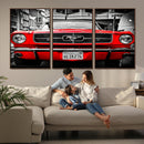 Red Mustang Car Wall Art – Framed Classic Vehicle Canvas by MyGreatCanvas | Canvas Wall Art Prints | Photo Prints & Wall Decor