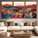 YAYOI KUSAMA Abstract Print - Landscape Canvas Wall Art