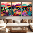 Abstract Kusama Print - Landscape Canvas Wall Art Print -