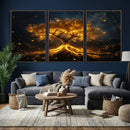 Golden Tree of Life Canvas Wall Art Print - Majestic Glowing by MyGreatCanvas | Canvas Wall Art Prints | Photo Prints & Wall Decor