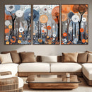 Abstract Winter Landscape Canvas Wall Art Print - Large