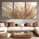 Pampas Grass Canvas Wall Art - Elegant Neutral Decor for
