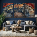 Abstract Tree Ring Wall Art Canvas Print – Colorful Framed