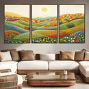 YAYOI KUSAMA Wall Art - Colorful Dot Art Landscape Canvas,