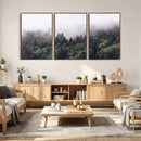 Misty Forest Wall Art | Foggy Forest Canvas Print | Large