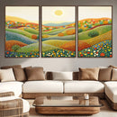 YAYOI KUSAMA Colorful Dot Art Landscape Canvas - Framed by MyGreatCanvas | Canvas Wall Art Prints | Photo Prints & Wall Decor