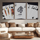 Poker Wall Art - Playing Cards Canvas Wall Art Print - Ace