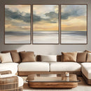 Modern Coastal Artwork with Vibrant Abstract Ocean Waves