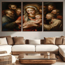 Religious Canvas Wall Art Print - Madonna and Child with