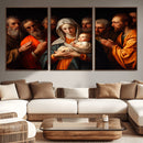 Religious Canvas Wall Art Print - Madonna and Child with