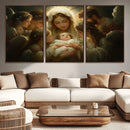 Mary Jesus Canvas Wall Art Print - Madonna and Child with
