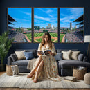 Wrigley Field Chicago Cubs Panoramic Art Multi-Piece Canvas