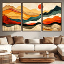 Mid Century Wall Art Print  - Abstract Woodland Print -