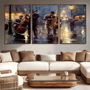 Afro Abstract Jazz Music Wall Art Canvas Print – Colorful