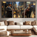 Jazz Canvas Wall Art Print – Abstract African American Music