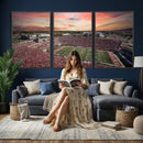 Indiana Memorial Stadium Wall Art Canvas Print, Framed