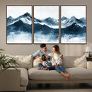 Snowy Peaks Wall Art – Framed Misty Mountain Canvas Artwork by MyGreatCanvas | Canvas Wall Art Prints | Photo Prints & Wall Decor