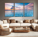 Ocean Sunset Canvas Wall Art Print – Tranquil Seascape