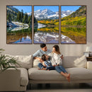 Maroon Bells Wall Art – Framed Snowy Mountain Canvas by MyGreatCanvas | Canvas Wall Art Prints | Photo Prints & Wall Decor