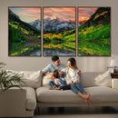 Wall Art Canvas Print – Sunset Glow Mountain Canvas, Peaks by MyGreatCanvas | Canvas Wall Art Prints | Photo Prints & Wall Decor