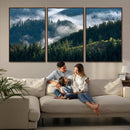 Misty Forest Wall Art Canvas Print – Pine Hills Foggy