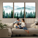 Pine Forest Wall Art Canvas Print – Misty Mountains Foggy by MyGreatCanvas | Canvas Wall Art Prints | Photo Prints & Wall Decor