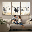 Texas Longhorn Wall Art Canvas Print – Rustic Western Bull by MyGreatCanvas | Canvas Wall Art Prints | Photo Prints & Wall Decor