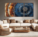 Framed Abstract Tree Ring Wall Art Print Natural Rustic Wood by MyGreatCanvas | Canvas Wall Art Prints | Photo Prints & Wall Decor